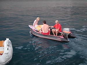 De enige foto van Jaap met wakeboard boven water